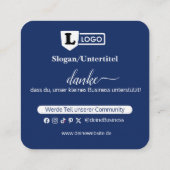 Google Bewertungskarte mit QR code Business Card Vierkante Visitekaartje (Achterkant)