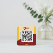 Google Bewertungskarte mit QR code Business Card  Vierkante Visitekaartje (Staand voorkant)