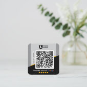 Google Bewertungskarte mit QR code Business Card  Vierkante Visitekaartje (Staand voorkant)