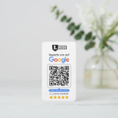 Google Bewertungskarte mit QR code Business Card  Visitekaartje (Staand voorkant)