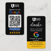 Google Bewertungskarte mit QR code Business Card  Visitekaartje (Voorkant / Achterkant)