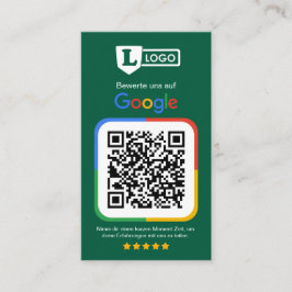 Google Bewertungskarte mit QR code  Visitekaartje