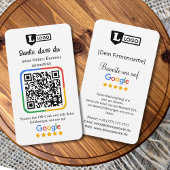 Google Bewertungskarte mit QR code Visitekaartje