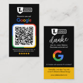 Google Bewertungskarte mit QR code Visitekaartje (Voorkant / Achterkant)