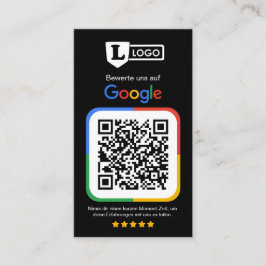 Google Bewertungskarte mit QR code  Visitekaartje