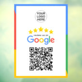 Google Business Review 5-sterren QR-code Raamsticker (Vel 3)