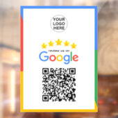 Google Business Review 5-sterren QR-code Raamsticker (Vel 2)
