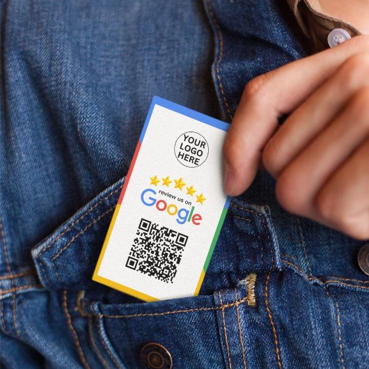 Google Business Review 5-sterren QR-code Visitekaartje