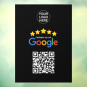 Google Business Review 5 sterren QR-code zwart Raamsticker (Vel 3)