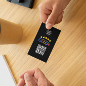 Google Business Review 5-sterren QR-code zwart Visitekaartje