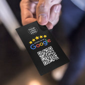 Google Business Review 5-sterren QR-code zwart Visitekaartje