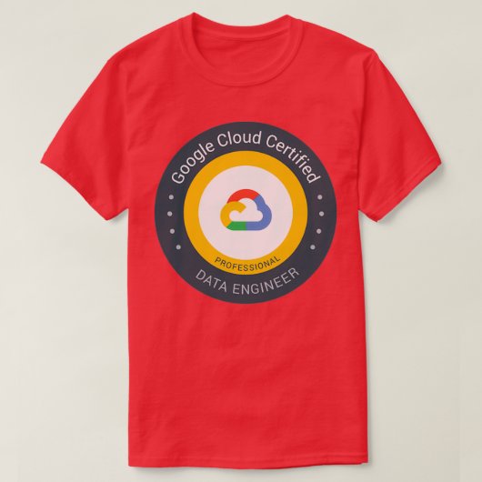 Google Cloud Certified Professional Data Engineer T-shirt (Design voorkant)