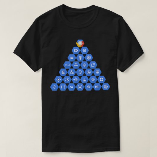 Google Cloud Platform Elements piramide T-shirt (Design voorkant)