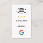 Google Custom Review Kaarten Visitekaartje (Voorkant)
