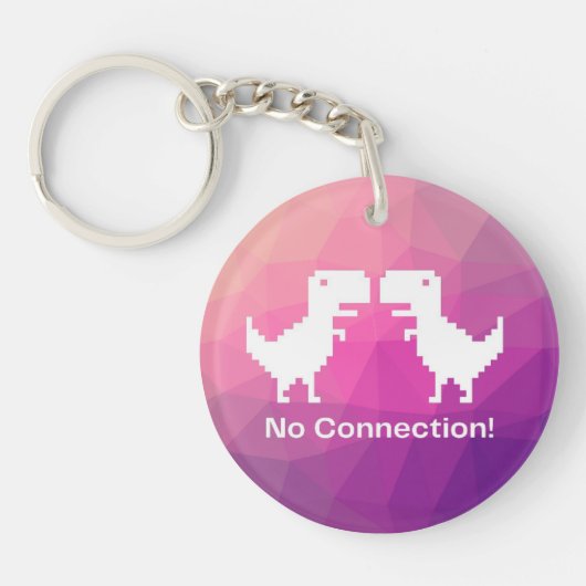 Google dinosaurus shirt "geen verbinding" sleutelhanger (Voorkant)