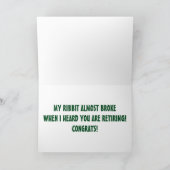 GOOGLE-EYED FROG-RETIREMENT FUN KAART (Binnen)