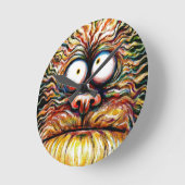 Google Eyed Monster Clock Ronde Klok (Hoek)