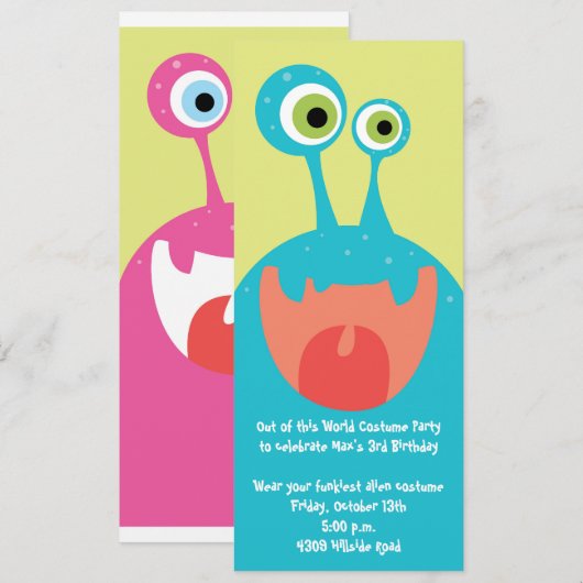 Google Eyed Monster Kaart (Voorkant / Achterkant)