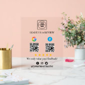 Google Facebook Review QR Acryl Bordje Bord (Huwelijk)