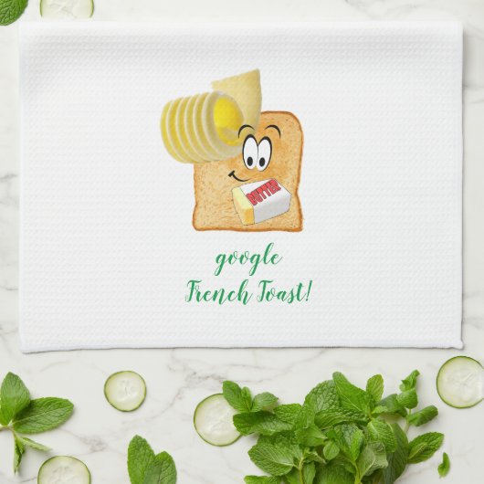 Google French Toast Kitchen Hand Towel Theedoek (Gevouwen)
