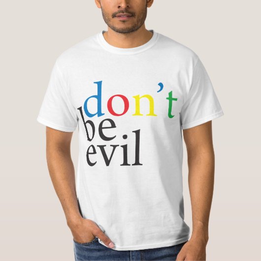 Google kan geen boze T-shirt zijn (Voorkant)