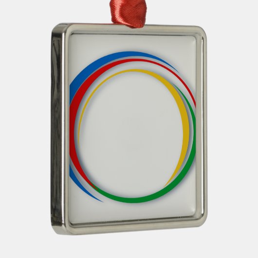 Google-kleuren Metalen Ornament (Rechts)
