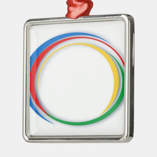 Google-kleuren Metalen Ornament (Links)