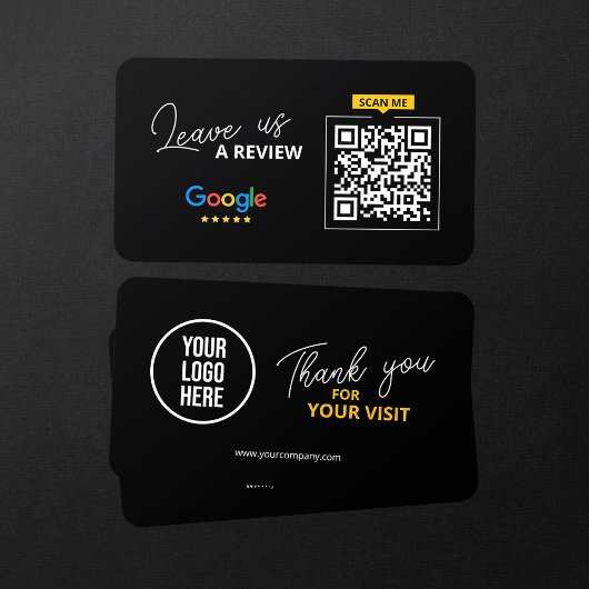 Google Laat ons beoordeling QR-code Bedankt Visitekaartje