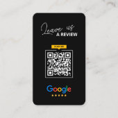 Google Laat ons Review QR Code Bedankt Visitekaartje (Voorkant)
