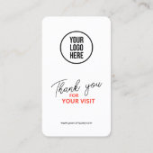 Google Laat ons Review QR Code Business Dank u Visitekaartje (Achterkant)