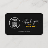 Google Laat ons Review QR Code Business Dank u Visitekaartje (Achterkant)