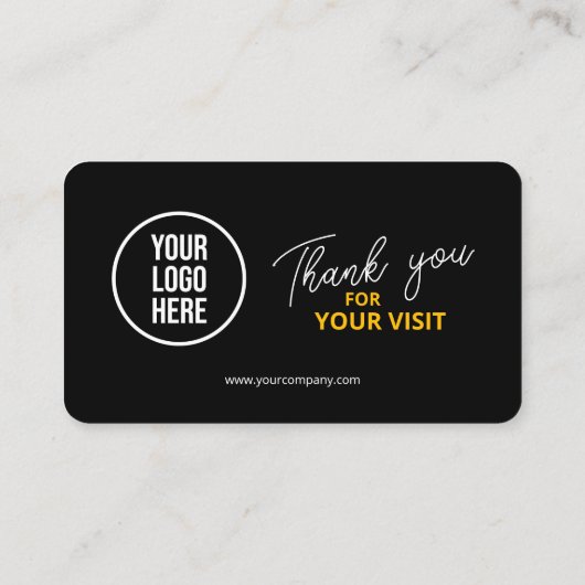 Google Laat ons Review QR Code Business Dank u Visitekaartje (Achterkant)