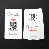 Google Laat ons Review QR Code Business Dank u Visitekaartje