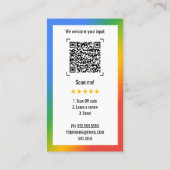 Google Maps Reviewen & Waarderingen Kaart Visitekaartje (Achterkant)