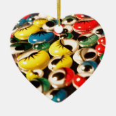 Google ogen dubbelzijdig kerstversiering keramisch ornament (Voorkant)