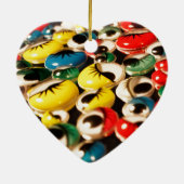 Google ogen dubbelzijdig kerstversiering keramisch ornament (Achterkant)