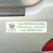 GOOGLE OP 6 Mps Bumpersticker (Op auto)