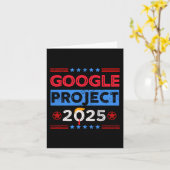 Google Project 2025 Retro voor Trump-fan Kaart (Gele Bloem)