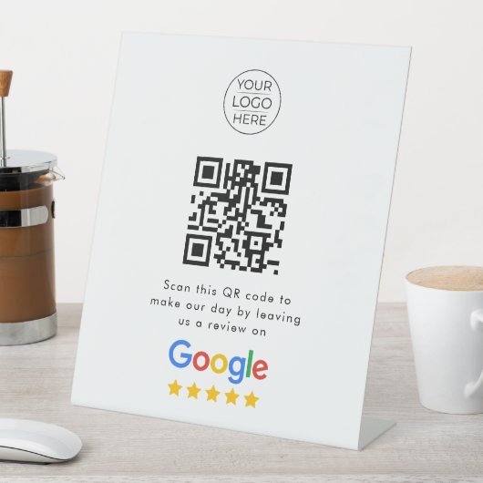 Google QR-code bedrijfsbeoordeling Reclamebord Met Voetstuk (Insitu)