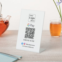 Google QR code voetstuk teken voor uw bedrijf Reclamebord Met Voetstuk