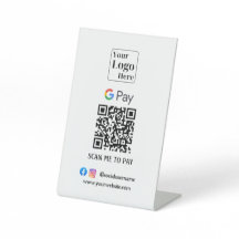 Google QR code voetstuk teken voor uw bedrijf