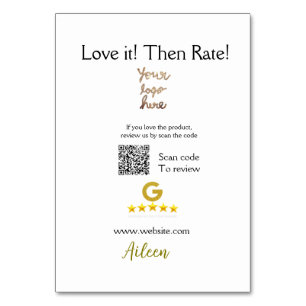 Google rate us review order purchase business QR Kaart