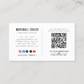 Google Restaurant Logo QR Code Visitekaartje (Achterkant)