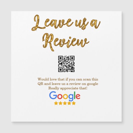 Google review bedrijfslogo Scan QR review (Voorkant)