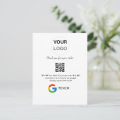 Google review bedrijfslogo Scan QR review Briefkaart (Staand voorkant)