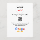 Google review bedrijfslogo Scan QR review Briefkaart (Voorkant)