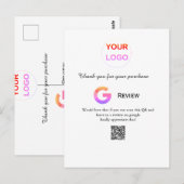 Google review bedrijfslogo Scan QR review Briefkaart (Voorkant / Achterkant)