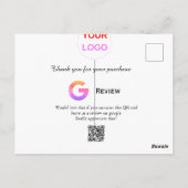 Google review bedrijfslogo Scan QR review Briefkaart (Achterkant)