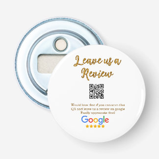 Google review bedrijfslogo Scan QR review Button Flesopener