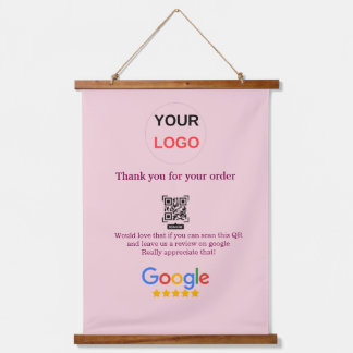 Google review bedrijfslogo Scan QR review Hangend Wandkleed
